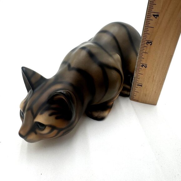 Midcentury Harvey Knox Porcelain Cat Life-Size Lifelike Signed 7-1/2" Kitten Cat - Picture 9 of 12